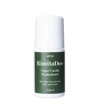 RimitaDeo Metsä - Desodorante ecológico sin aluminio 50 ml - con aroma natural a pino