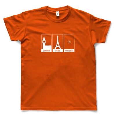 Camiseta naranja Hombre – Diseño Cheeky Västerås
