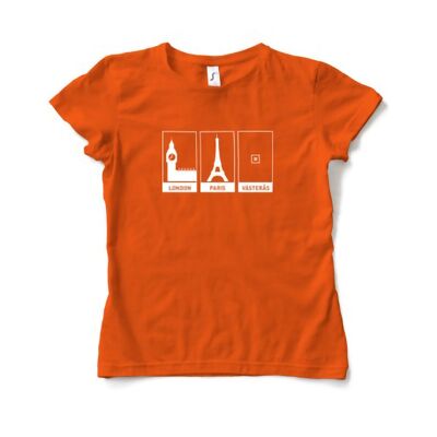Maglietta arancione Donna – Sfacciato design Västerås