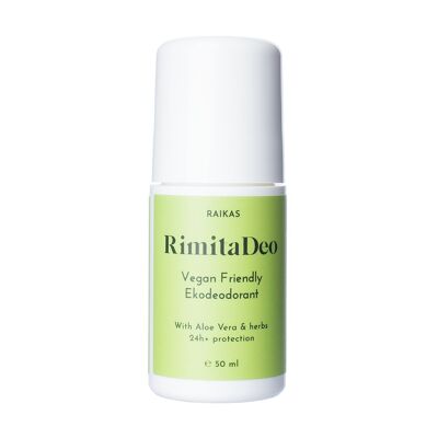 RimitaDeo Raikas - ecodeodorante senza alluminio 50 ml con elegante profumo di agrumi