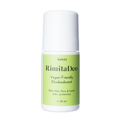 RimitaDeo Raikas - ecodesodorante sin aluminio 50 ml con elegante aroma cítrico