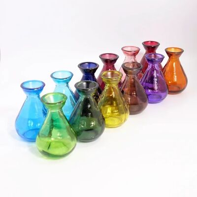 Mixed Case Recycled Glass "Adra" Bud Vase