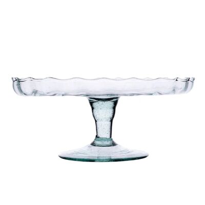 Fluted Glass Cake Stand