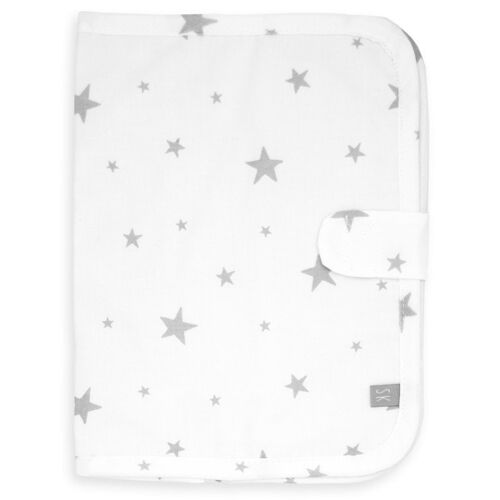 Protège carnet de santé bébé en coton, Blanc, Stella