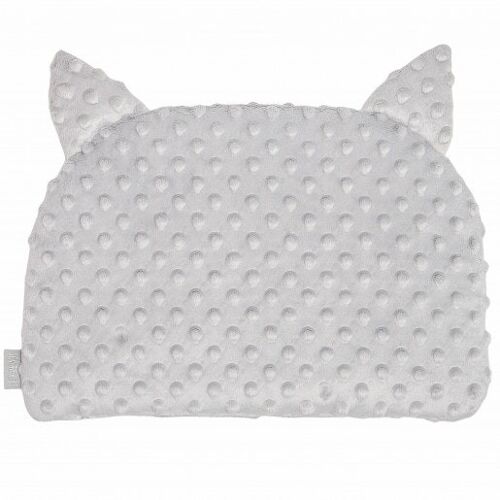 Oreiller coussin plat réversible Chaton ,Gris , Made in France ,STELLA