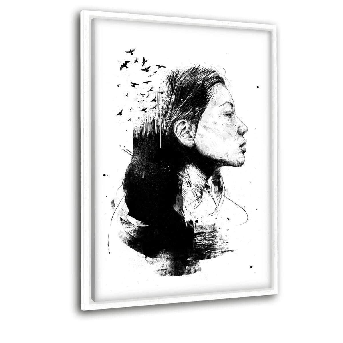 Apri la tua mente - quadro su tela con spazio d'ombra