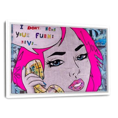 FUNNY LOVE - tableau sur toile avec espace d'ombre