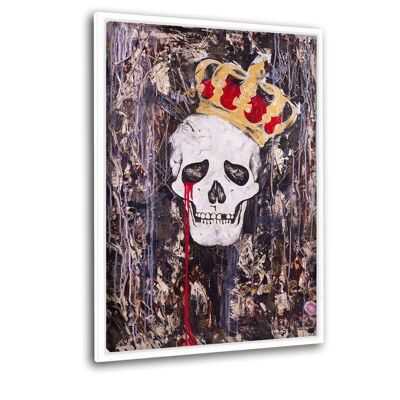 CRYING KING - tableau sur toile avec espace d'ombre