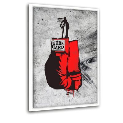 Work hard - not only in the ring! - Canvas with shadow gap