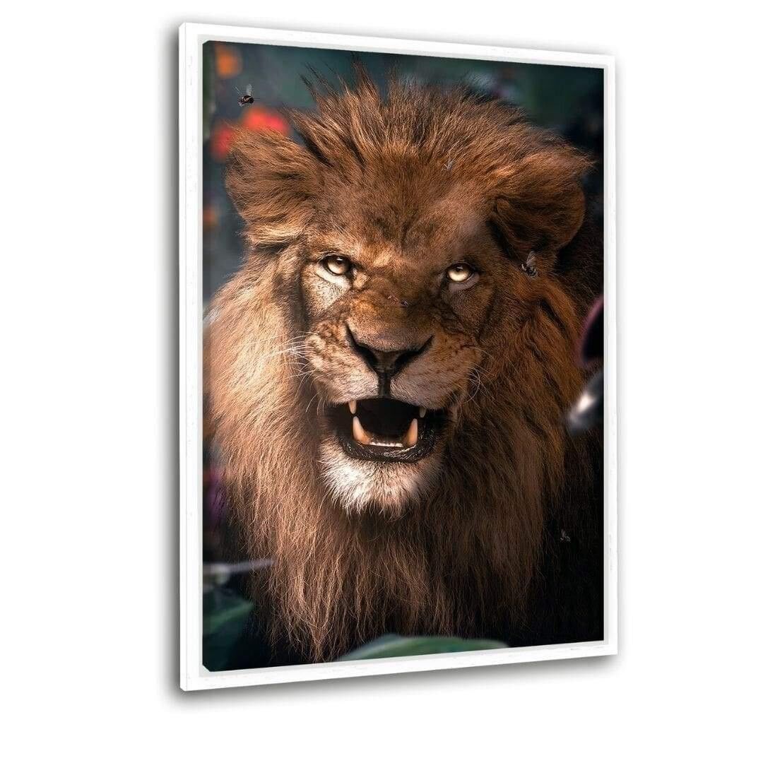 Wild Lion - Leinwandbild mit Schattenfuge