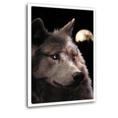 Wolf Moon - Leinwandbild mit Schattenfuge