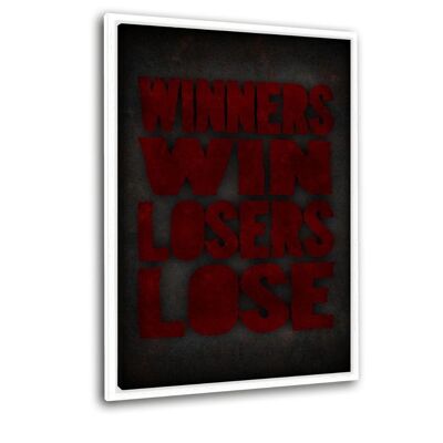 Win or Lose - canvas picture with shadow gap