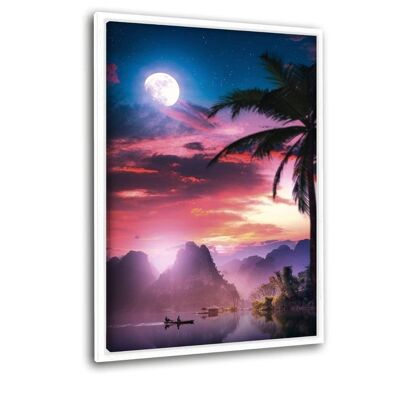 Tropical Vibes - canvas picture with shadow gap