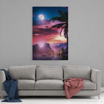 Tropical Vibes - tableau sur toile avec espace d'ombre 22