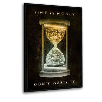 Time Is Money - tableau sur toile avec espace d'ombre 23