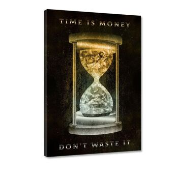 Time Is Money - tableau sur toile avec espace d'ombre 7