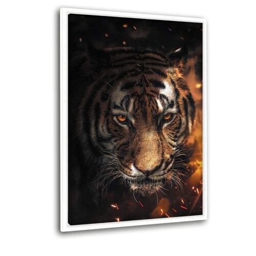 Tiger Sparkles - Leinwandbild mit Schattenfuge