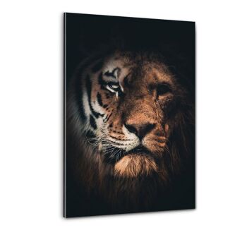 Tiger Lion - tableau sur toile avec espace d'ombre 5