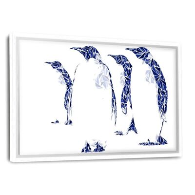The Penguins - Canvas with shadow gap