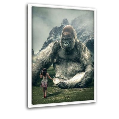 The Big Gorilla - Leinwandbild mit Schattenfuge