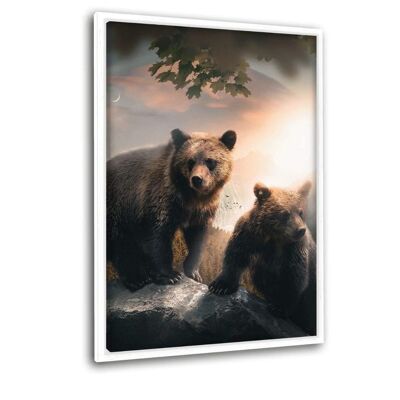 Los osos - Lienzo con hueco de sombra