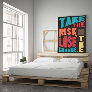 Take The Risk - image sur toile avec espace d'ombre 12