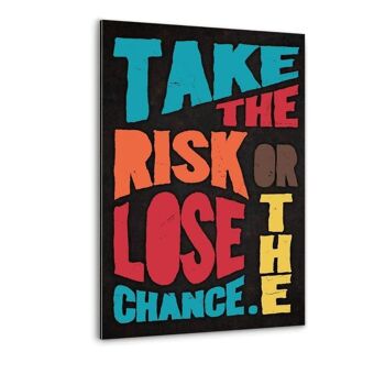 Take The Risk - image sur toile avec espace d'ombre 16