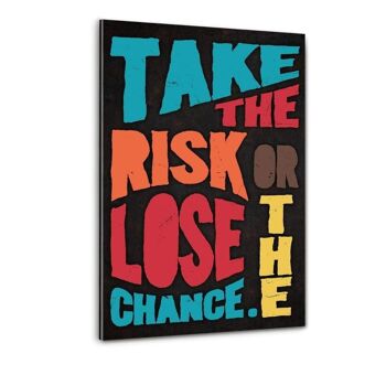 Take The Risk - image sur toile avec espace d'ombre 25