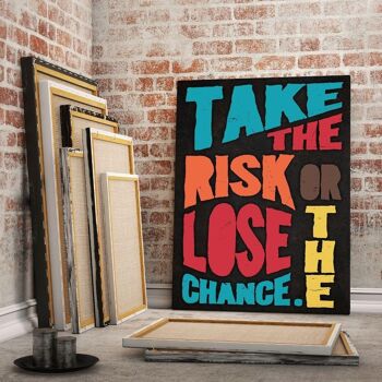 Take The Risk - image sur toile avec espace d'ombre 3