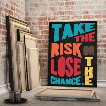 Take The Risk - image sur toile avec espace d'ombre 13