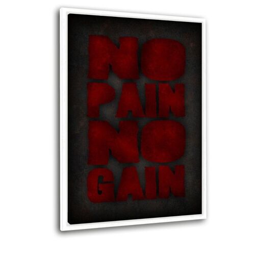 No Pain no Gain #2 - Leinwandbild mit Schattenfuge