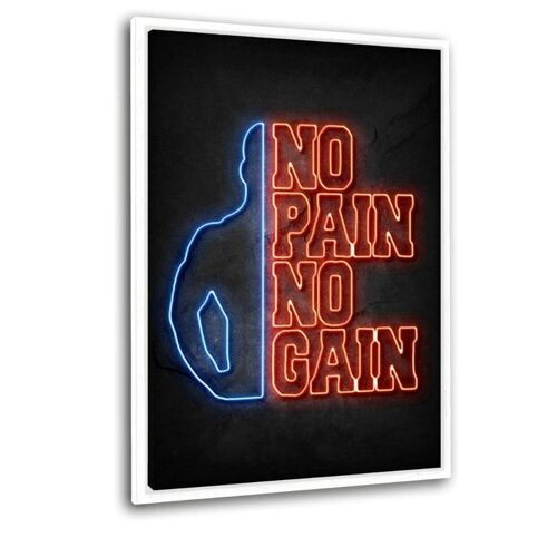 No Pain no Gain #3 - Leinwand mit Schattenfuge