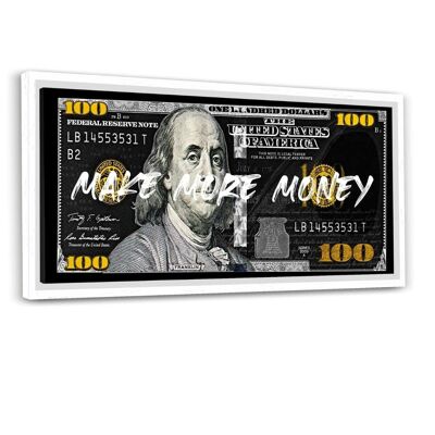 MAKE MORE MONEY - Leinwandbild mit Schattenfuge