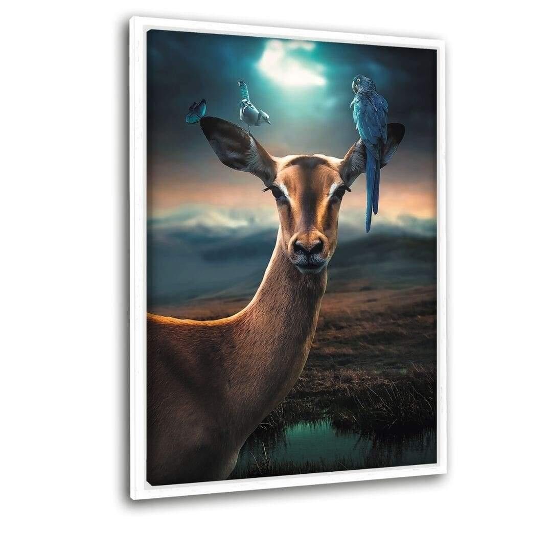 Look Me In The Eyes - Leinwandbild mit Schattenfuge