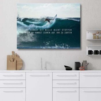 LEARN TO SURF - Toile avec joint creux 23