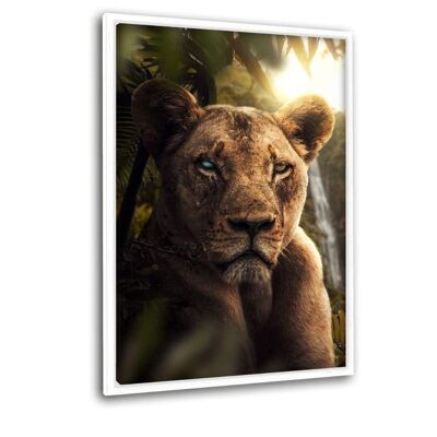 Jungle Lion - Leinwandbild mit Schattenfuge