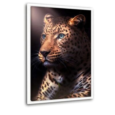 Jaguar In The Dark - Leinwandbild mit Schattenfuge