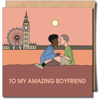 À mon incroyable petit ami gay carte de voeux. 1