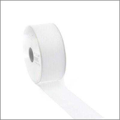 Organza ribbon - white - 25mm x 50 metres