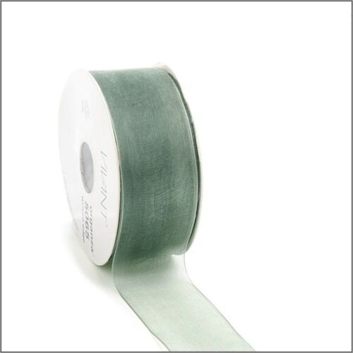 Organza lint - petrol - 25mm x 50 meter