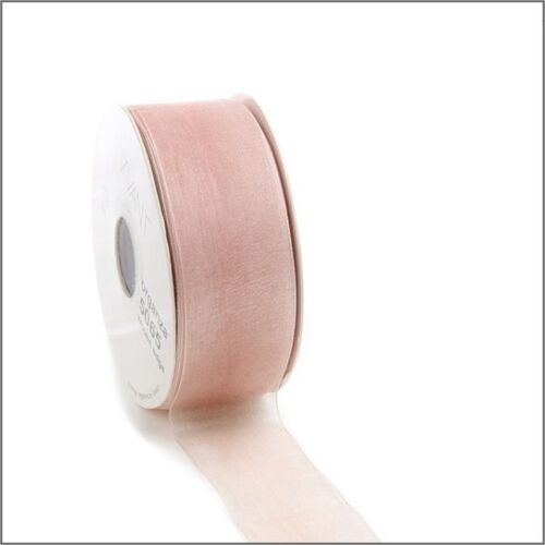 Organza lint - nude - 25mm x 50 meter