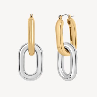 Lauren Earrings - Silver and Gold