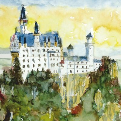 Cartolina d'auguri del castello di Neuschwanstein