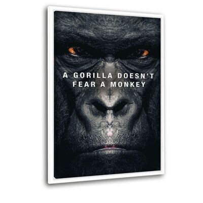 Gorilla Doesn't Fear - Leinwandbild mit Schattenfuge