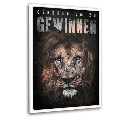 Born to win! - Canvas with shadow gap