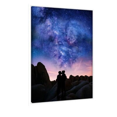 Galaxy Love #2 - Leinwand mit Schattenfuge