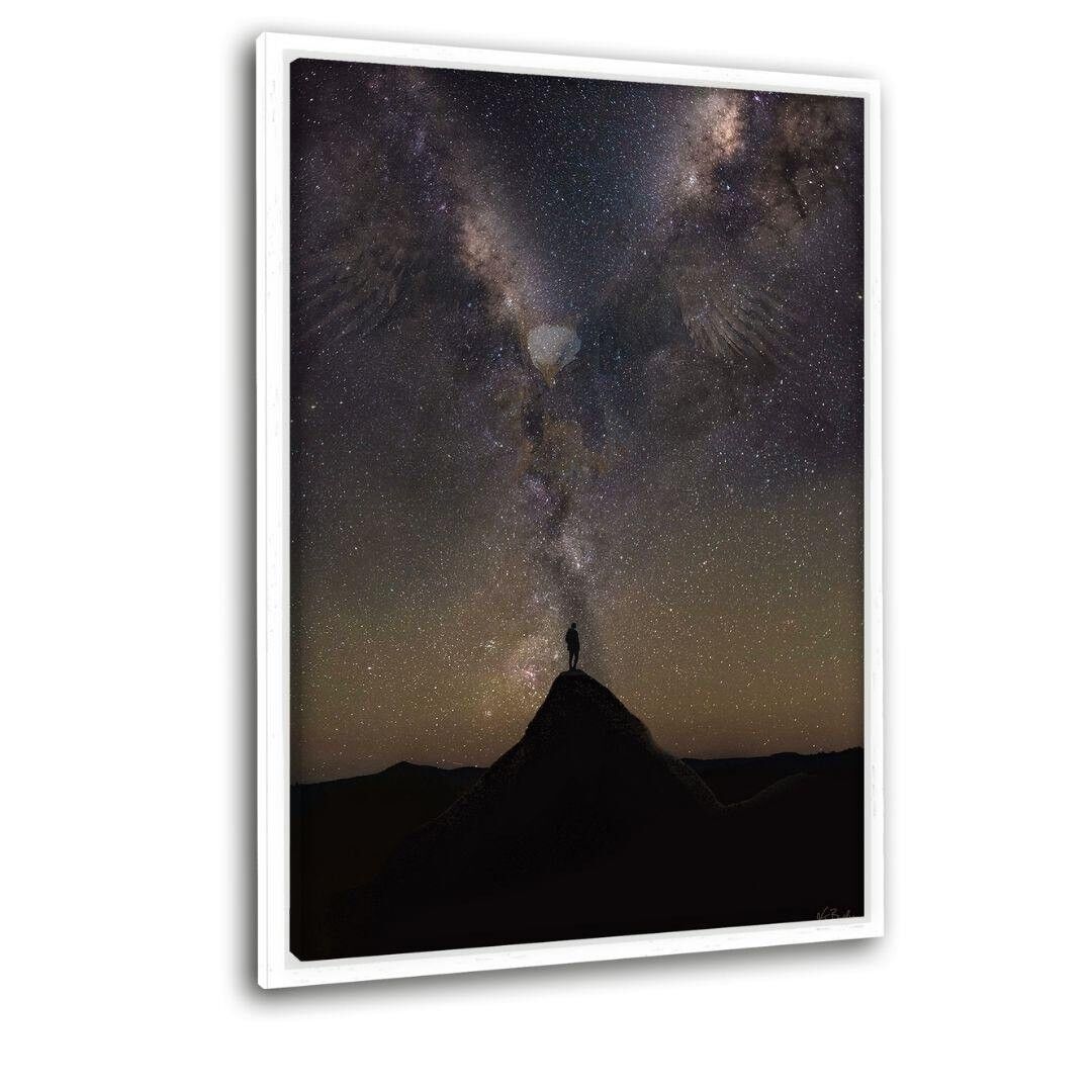 Galaxy Eagle - Leinwandbild mit Schattenfuge