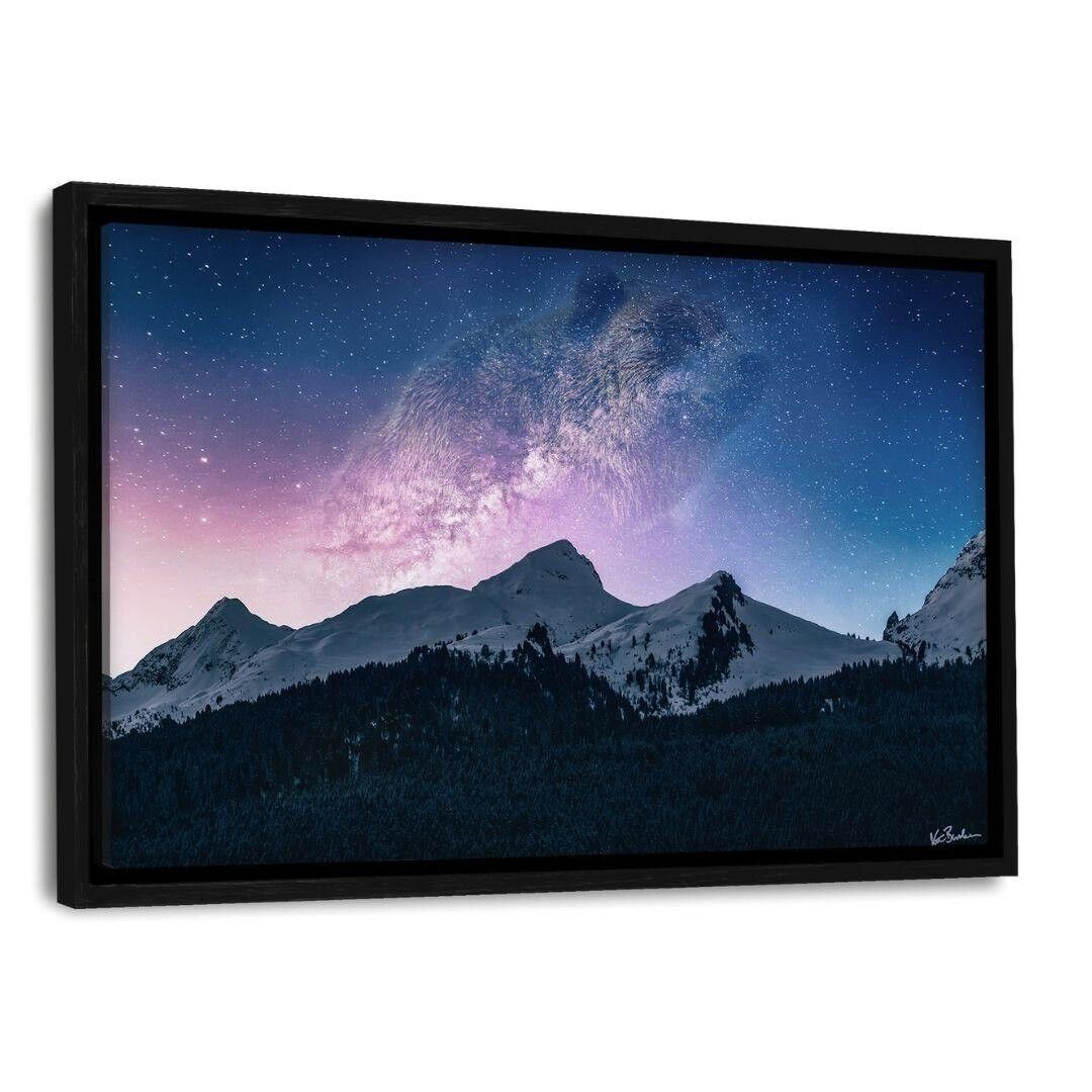 Galaxy Bear - Leinwand mit Schattenfuge