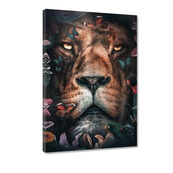 Lion floral - toile avec espace d'ombre 17