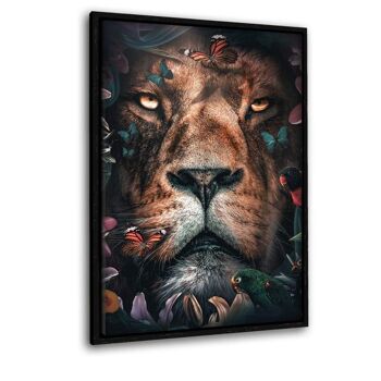 Lion floral - toile avec espace d'ombre 20